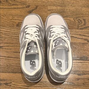 New Balance Classic Gray and White Sneakers